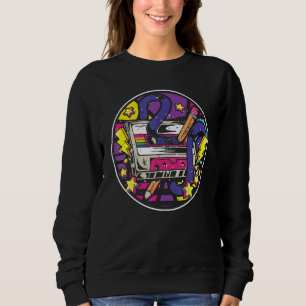 Camiseta Festa de fantasia retrô dos anos 80 e 90 com casse
