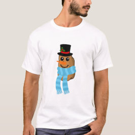 Camiseta Festa de Feriado de Batata Snowman