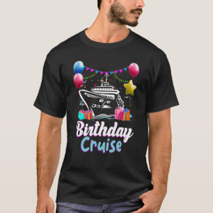 Camiseta Festa de Férias de Navio de Cruzeiro de Aniversári