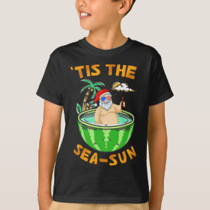 Camiseta Festa de Férias Tropicais de Praia de Julho no Nat