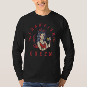 Camiseta Festa de fervura de lagostim Cajun Rainha do lagos