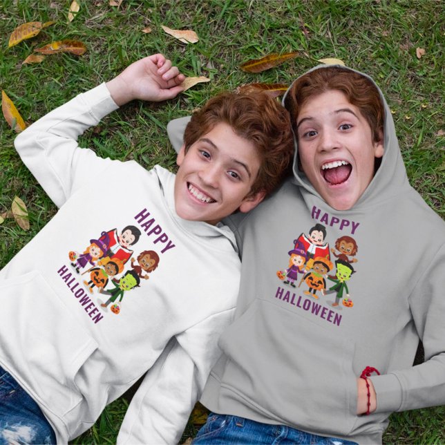 Camiseta Festa de Figuras Bonitas para Crianças do Hallowee (Criador carregado)