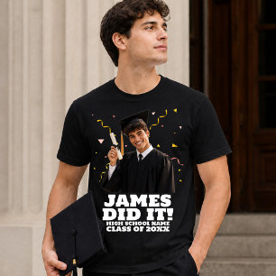 Camiseta Festa de Formatura Personalizada Divertida Foto Pe