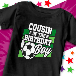 Camiseta Festa de Futebol de Crianças Primo do Menino do An