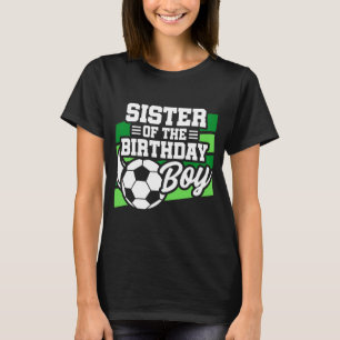 Camiseta Festa de Futebol de Futebol Infantil Irmã do Menin