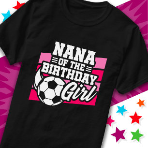 Camiseta Festa de futebol infantil Nana da garota de aniver