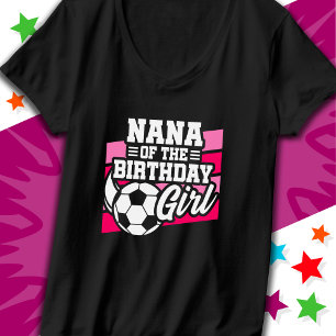 Camiseta Festa de futebol infantil Nana da garota de aniver