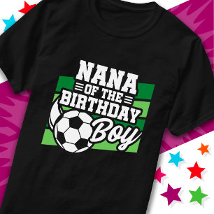 Camiseta Festa de futebol infantil Nana do menino de aniver