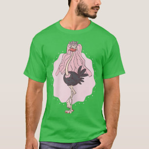 Camiseta Festa de Galinha da Noiva de Avestruz Engraçada da