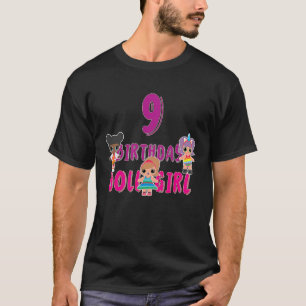 Camiseta Festa de Garota de Noite, 9 Anos, Festa de Boneca
