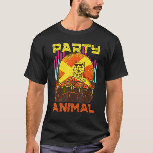 Camiseta Festa de Gato de Música House Animal de Festa Gati