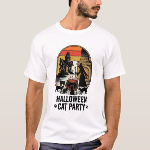 Camiseta Festa de Gatos de Halloween Design de Gatos de Bru