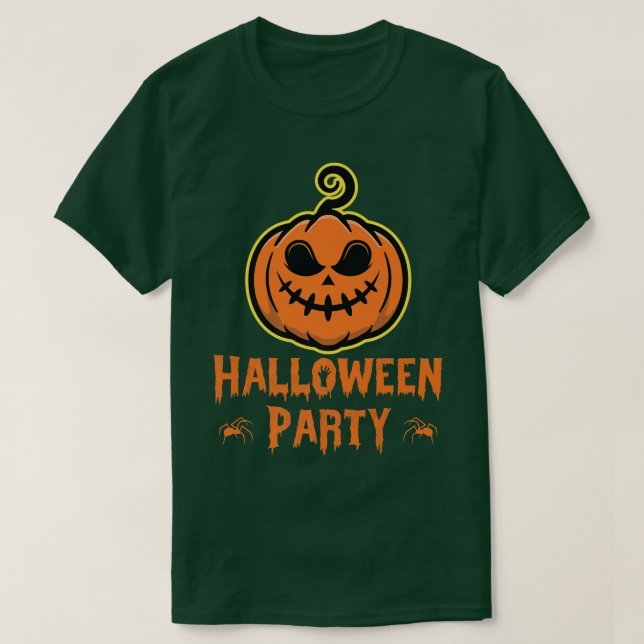 Camiseta Festa De Halloween A Abóbora É Um Truque Engraçado (Frente do Design)