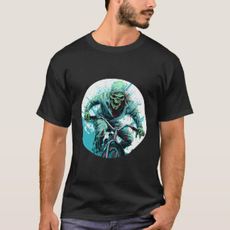 Camiseta Festa De Halloween Com O Crazy Outride Biker Por S