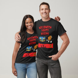 Camiseta Festa de Halloween começa - Convite divertido e as