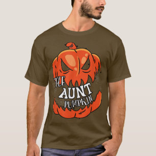 Camiseta Festa de Halloween da Aunt Pumpkin Match Family Gr