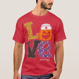 Camiseta Festa de Halloween da Enfermeira Fantasia de Abóbo