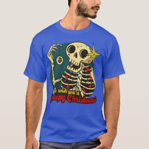 Camiseta Festa de Halloween Dançando Esqueleto Engraçado Pu