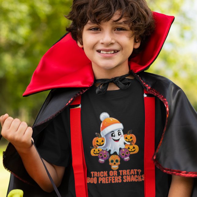 Camiseta Festa de Halloween de Trick ou Tratar Boo Engraçad (Criador carregado)