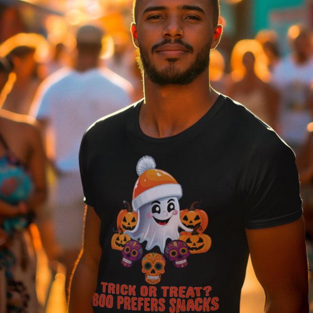 Camiseta Festa de Halloween de Trick ou Tratar Boo Engraçad (Criador carregado)