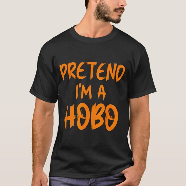 Camiseta Festa de Halloween Disfarce de Mendigo Cômico Cria (Frente)