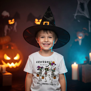 Camiseta Festa de Halloween do Nome Personalizado da Famíli