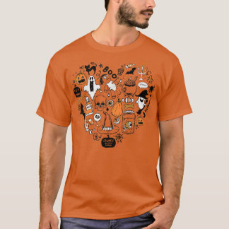 Camiseta Festa de Halloween, Doodle Heart Shume