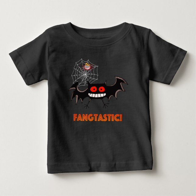 Camiseta Festa de Halloween Fangtástica Assustadora (Frente)