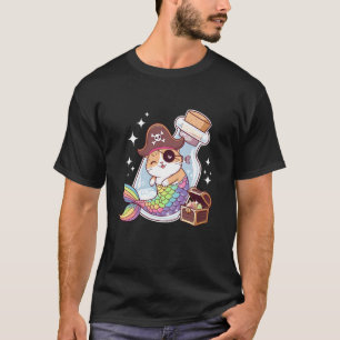 Camiseta Festa de Halloween Pirata Sereia Gatinho Gato Fofo
