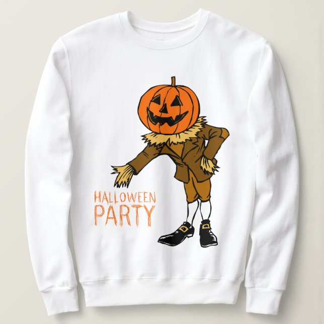 Camiseta Festa de Halloween Pumpkin Cara Clipe Art, Hallowe (Frente do Design)