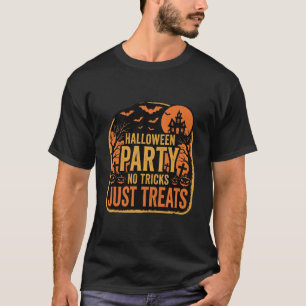 Camiseta Festa de Halloween Sem Truques Somente Guloseimas 