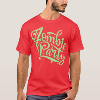 Camiseta Festa de impressão quotZombie do Halloween diverti
