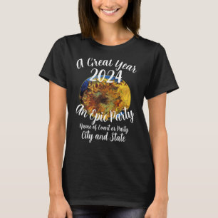 Camiseta Festa de Jantar de Natal de 2024 Coquetel Vinho Qu