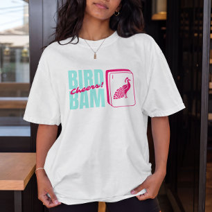 Camiseta Festa de Mahjong Bam Pássaro Aplaudindo