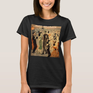 Camiseta Festa de Martini de Halloween dos Anos 40 Retro de