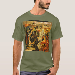 Camiseta Festa de Martini de Halloween dos Anos 50 no Estil