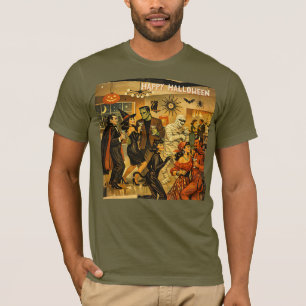 Camiseta Festa de Martini de Halloween dos Anos 50 no Estil