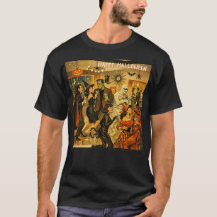 Camiseta Festa de Martini de Halloween dos Anos 50 no Estil