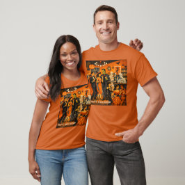 Camiseta Festa de Martini de Halloween no Estilo Moderno de