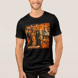 Camiseta Festa de Martini de Halloween no Estilo Moderno de