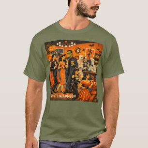 Camiseta Festa de Martini de Halloween no Estilo Moderno de