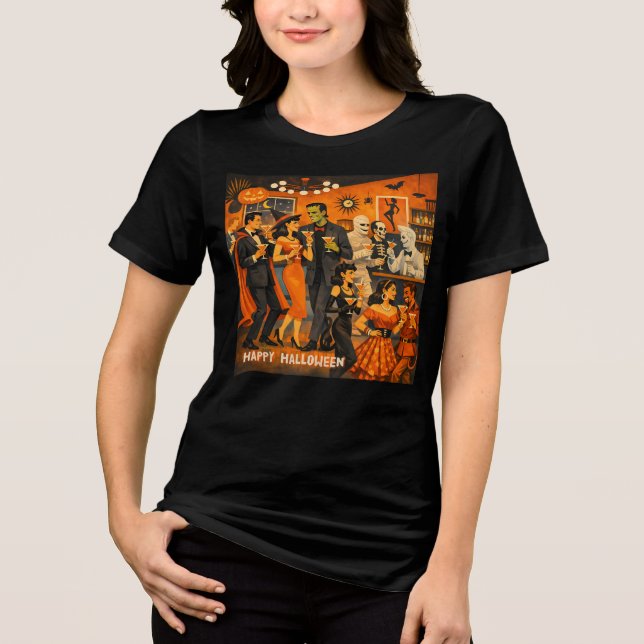 Camiseta Festa de Martini de Halloween no Estilo Moderno de (Frente)
