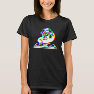 Camiseta Festa de Música EDM Rave DJ Glitch Frango Engraçad