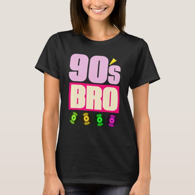 Camiseta Festa de Música Tema dos Anos 90 Bro 1990 Vinil (Frente)