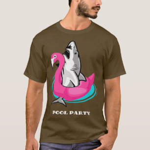 Camiseta Festa de Nadação piscina Unicórnio Flutua Amor a T