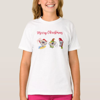 Camiseta Festa de Natal australiana com Cute Koalas