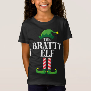 Camiseta Festa de Natal da Família Bratty Elf Matching