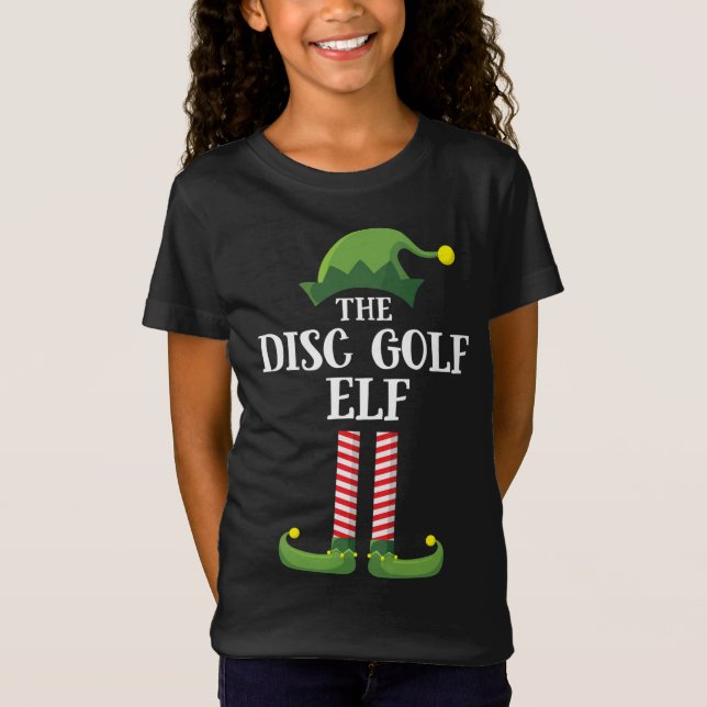 Camiseta Festa de Natal da Família do Elf de Golf do Disco (Frente)