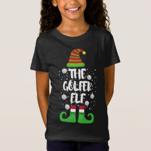 Camiseta Festa de Natal da Família Golfer Elf Engraçado Nat