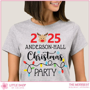 Camiseta Festa de Natal da Família Personalizada